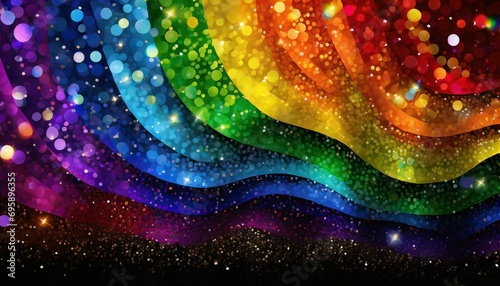 lgbt color festive background with shiny falling particles rainbow colorful abstract graphic for bright design gay lesbian transgender sparkling rainbow bokeh background