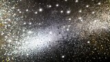 white black glitter texture abstract banner background with space twinkling glow stars effect like outer space night sky universe rusty rough surface grain
