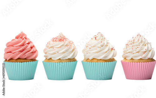 Colorful Cupcake Decor On Isolated Background
