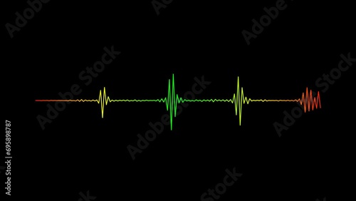 Gradient wave audio pulse for audio graph