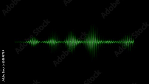 Green wave audio pulse for audio graph