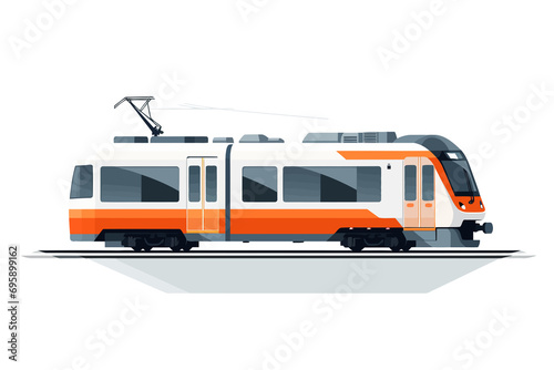 Train isolated vector style illustration