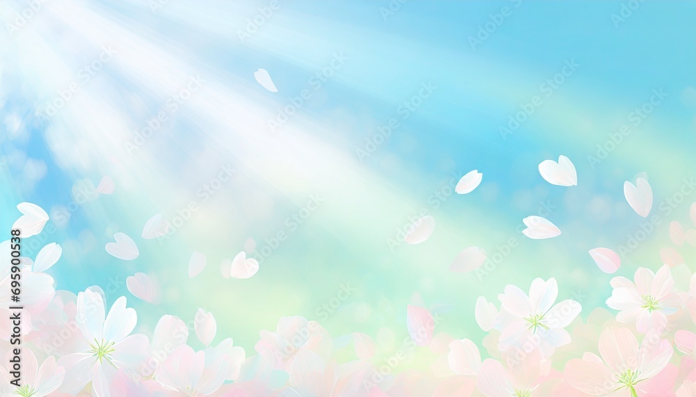 青空に舞う桜の花びら 青空に舞う桜の花びら