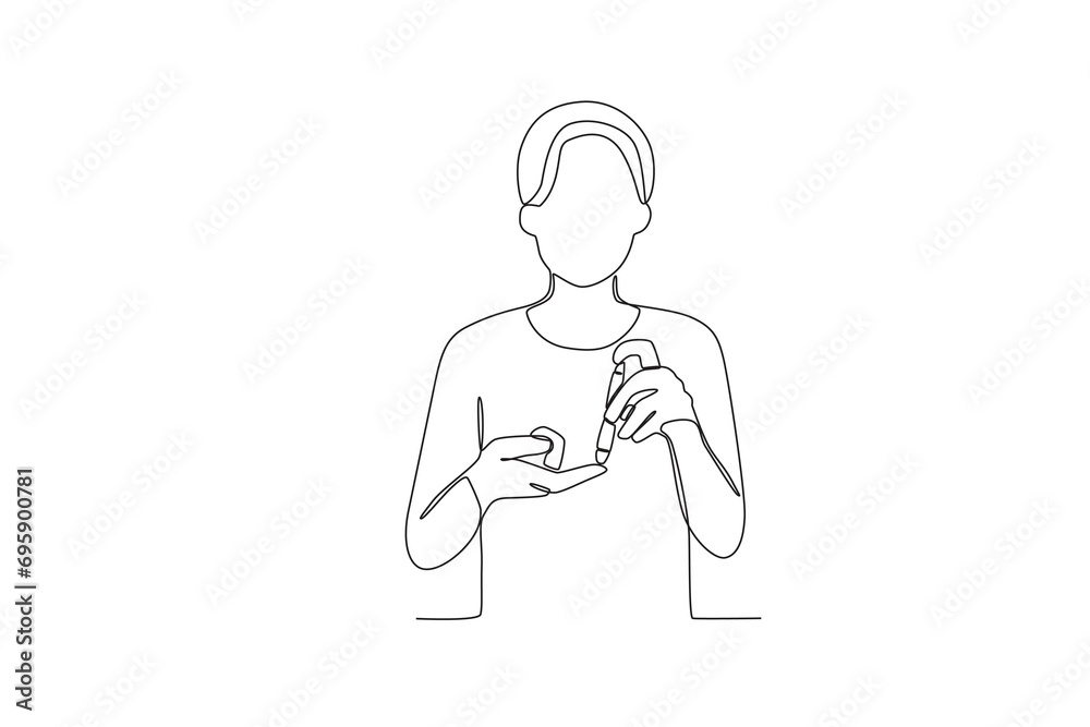 One continuous line drawing of A man checking blood levels. Hospital health care concept single line draw design vector illustration
One continuous line drawing of A man checking blood levels. Hospital health care concept single line draw design vector illustration