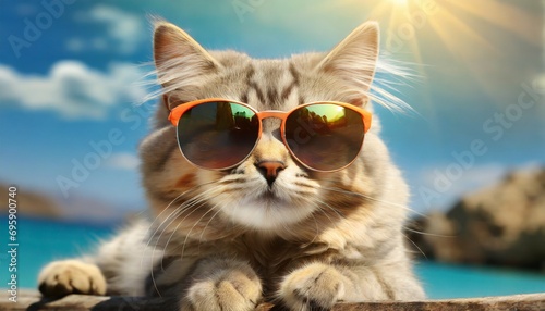 funny cat portrait in sunglasses © Jayla