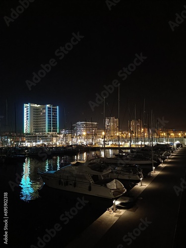 marina at night