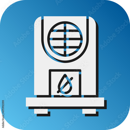 Air Dehumidifier Vector Glyph Gradient Background Icon Design