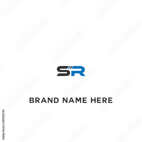 SR logo. S R design. White SR letter. SR, S R letter logo design. Initial S R letter linked circle uppercase monogram logo SR letter logo vector design.