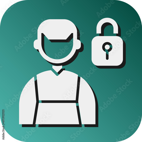 Locksmith Vector Glyph Gradient Background Icon Design