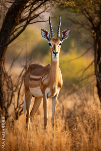 A gerenuk in its natural habitat  the African savannah