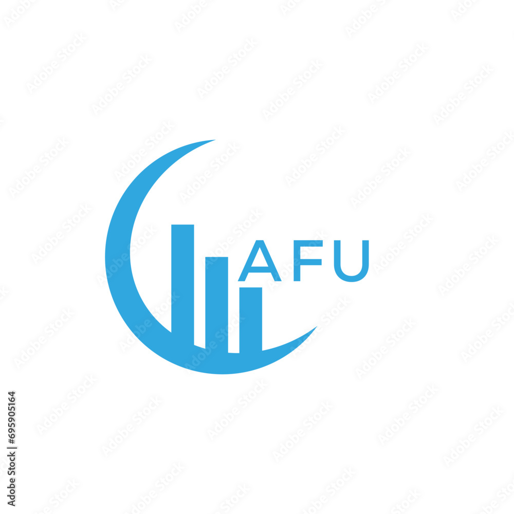 Fototapeta premium AFU letter logo design on black background. AFU creative initials letter logo concept. AFU letter design. 