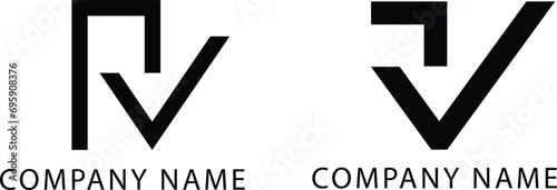 RV logo letter design | VR logo monogram initials letter concept. RV icon logo design for businesses