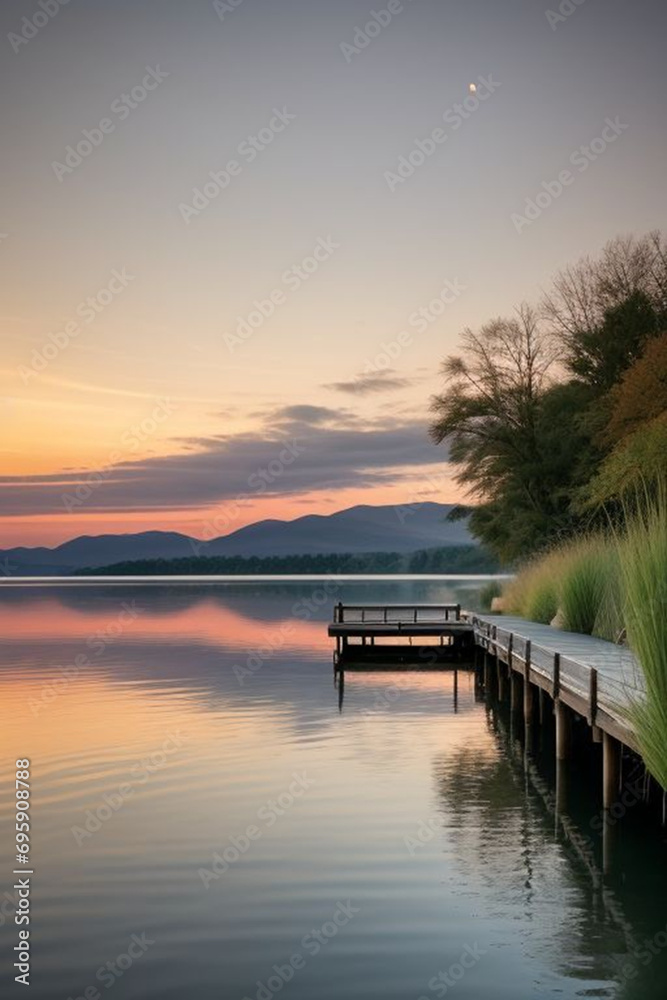 dawn at the lake