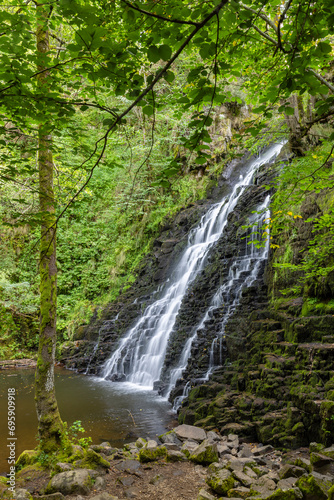 Waterfall Cascade de la Roche near Cheylade, French highlands, France