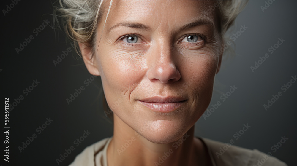 Portrait of a middle-aged woman. Portrait of a middle-aged woman.