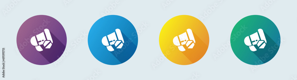 Block ads solid icon in flat design style. Advertisement signs vector illustration. Block ads solid icon in flat design style. Advertisement signs vector illustration.