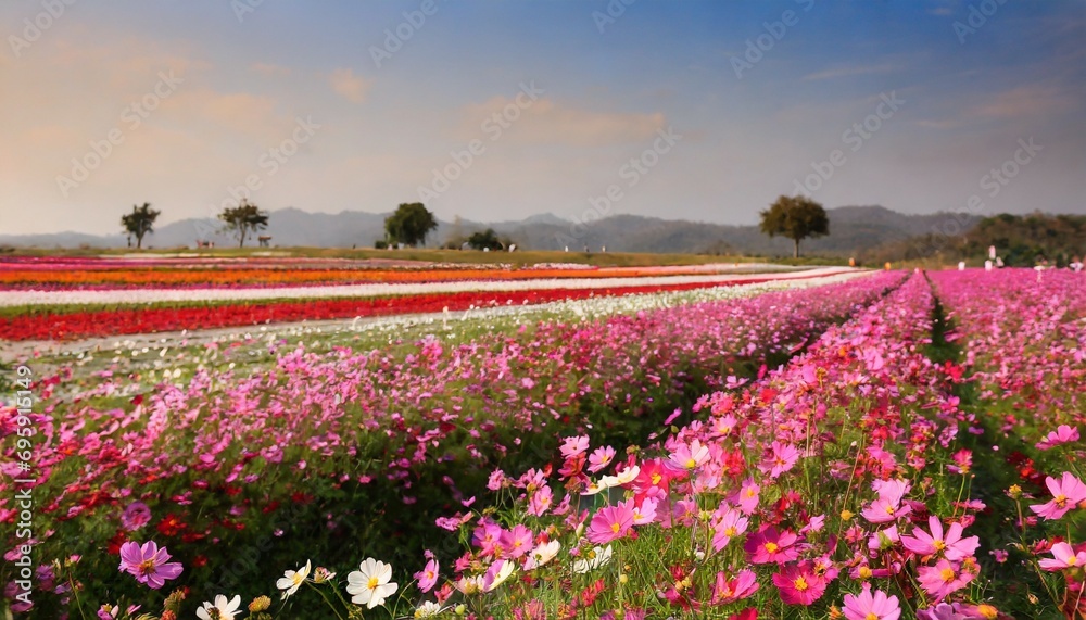 cosmos flower fields