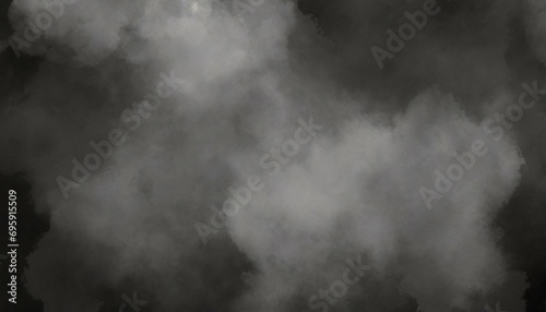 gray grunge smoke texture dark sky black night cloud horror theme background generative ai