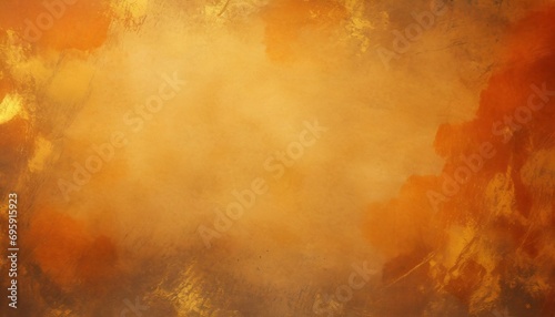 empty orange and gold background grunge texture in warm autumn colors for thanksgiving day or halloween with free space for text © Tomas