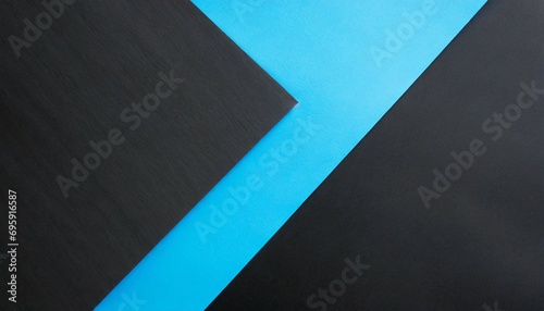 black paper and light blue paper crossing for background color