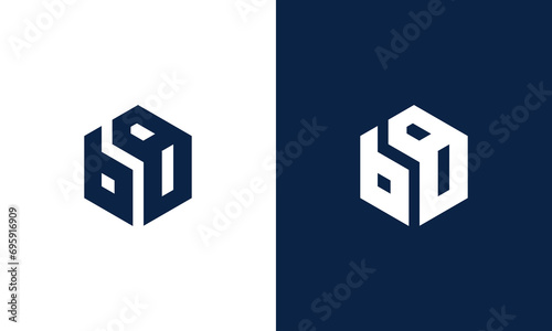 BB initials monogram logo design vector