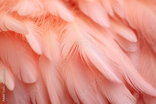 Abstract pink background with feathers. Generative AI © masharinkaphotos