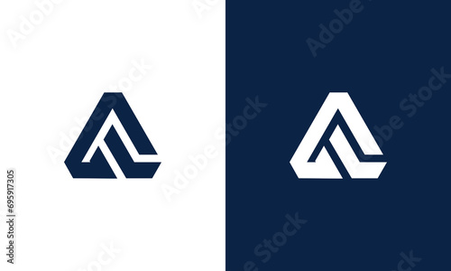 AL initials monogram logo design vector