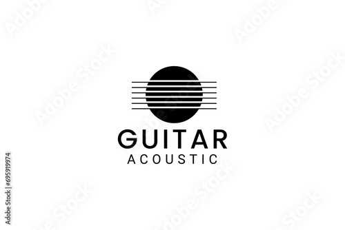 guitar logo vector icon illustration