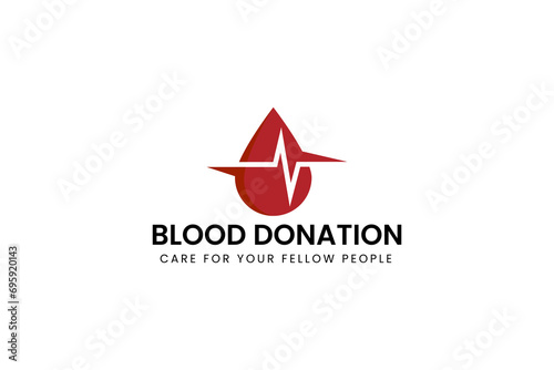 blood donation logo vector icon illustration