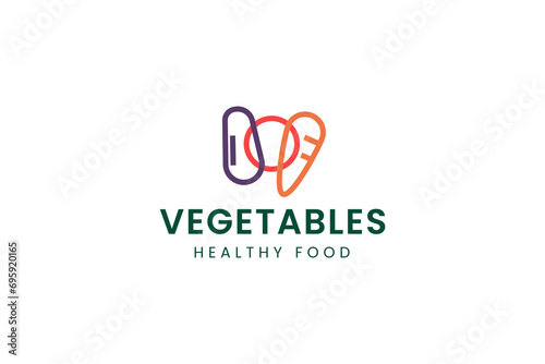 vegetable logo vector icon illustration