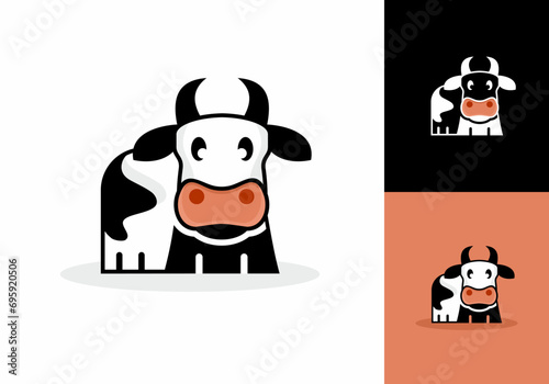 logo, mascot, characters, cute dairy Cow