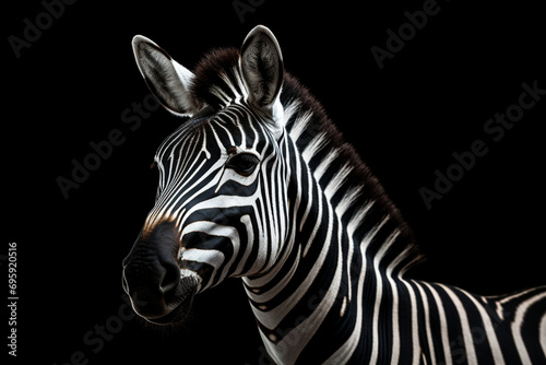 Grevy39s zebra on black background remixed