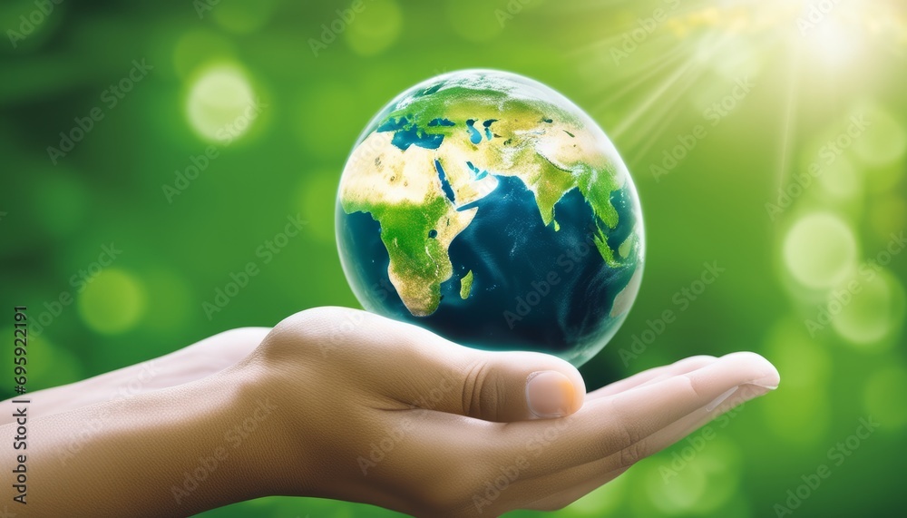 A person holding a globe in their hand A person holding a globe in their hand