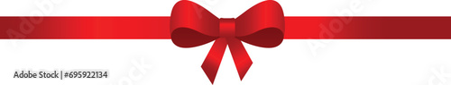 Realistic shiny red bow vector for decorate your greeting card, Vector realistic design element. Icon design bundle. greeting card vector EPS10 isolated on white background .Red rabon.