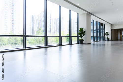 Empty hall in the modern office building