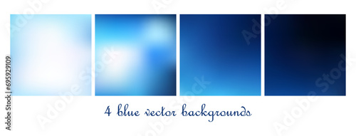 Set of blue mesh backgrounds.