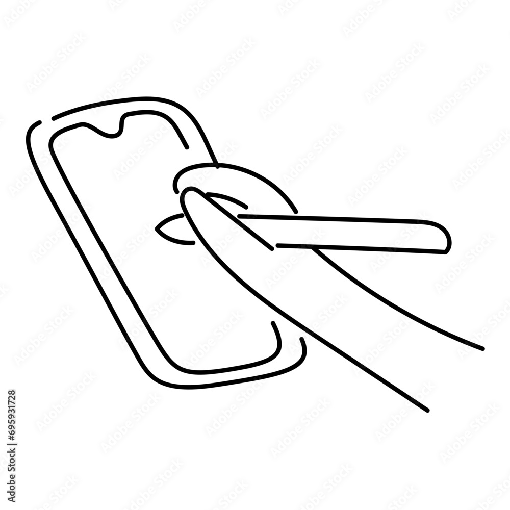 white line social media planning illustration white line social media planning illustration