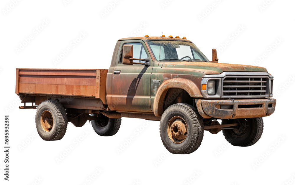Fototapeta premium Rugged Pickup Truck Spotlight On a White or Clear Surface PNG Transparent Background.