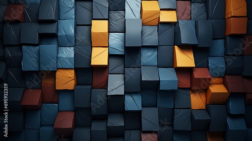 Background Wall Made Square Bricks Tiles, Background Image, Background For Banner, HD