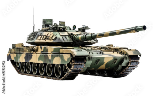 Army Military Tank On a White or Clear Surface PNG Transparent Background.
