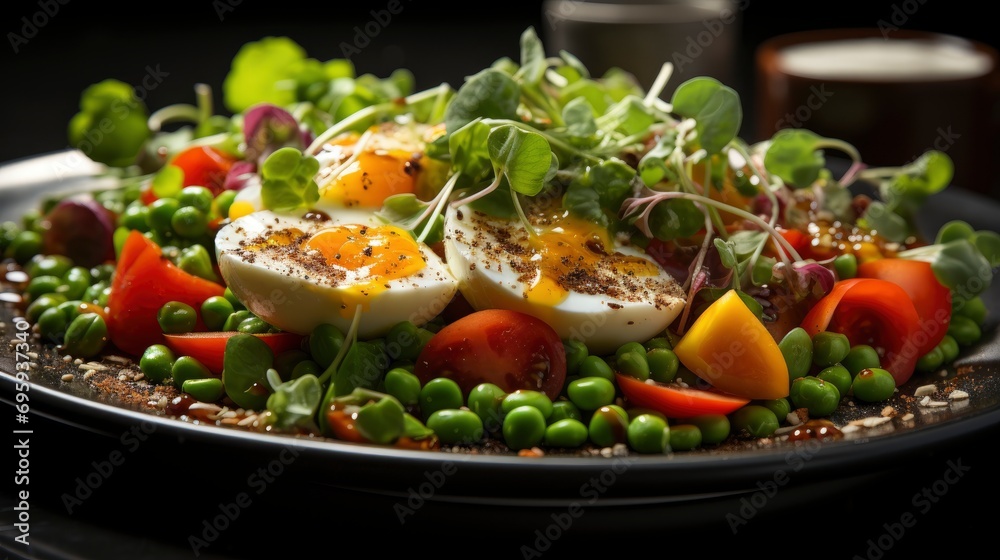 Chef Salad Crab Quinoa Vegetables Edamame, Background Image, Background For Banner, HD