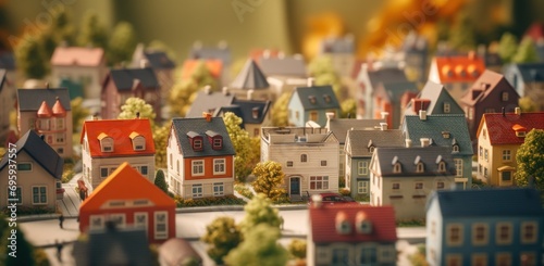 Fototapeta Naklejka Na Ścianę i Meble -  miniature houses in a small town