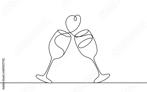 Romance. Champagne. Love. One line