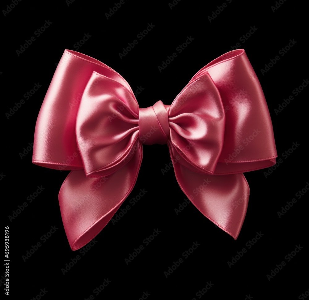 pink bow in the shape of a bow