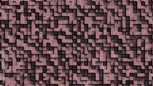 cube Digital abstract background 3D 4K
