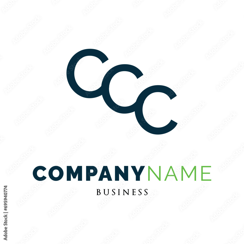 Initial Letter CCC Icon Logo Design Template Initial Letter CCC Icon Logo Design Template