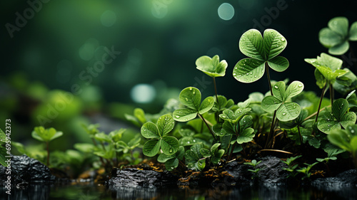 St. Patrick's Day. The shamrocks are a traditional symbol of luck and faithh