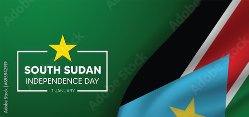 South Sudan 	Independence Day 1 January waving flag