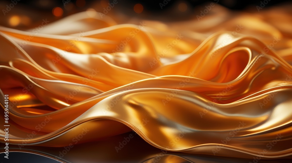 Fototapeta premium Gold Paper Horizontal Ribbon On Abstract, Background Image, Background For Banner, HD