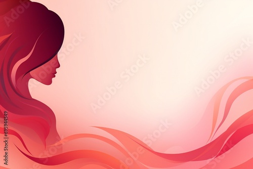 Abstract Women's day banner with empty copy space Generative AI 